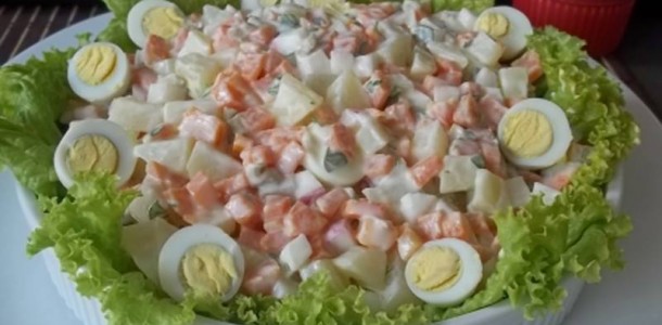 Salada com Maionese de Leite