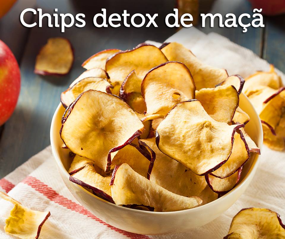 Chips detox de maçã