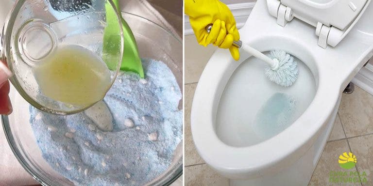 Mistura caseira para limpar o vaso sanitário e a área do banho