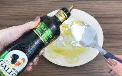Bicarbonato de sódio e azeite de oliva para remover Rugas Profundas