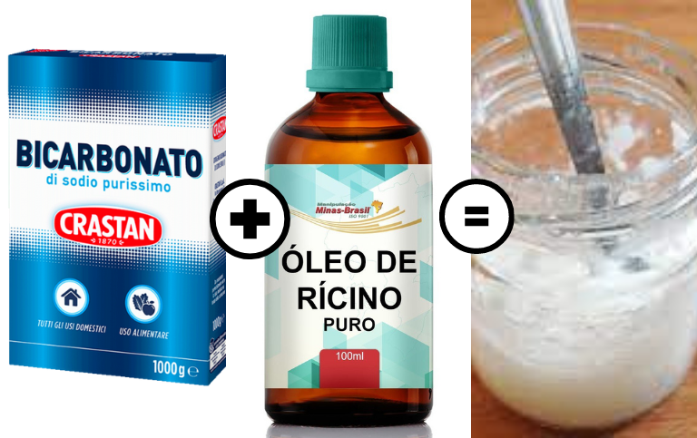 Benefícios óleo de rícino bicarbonato