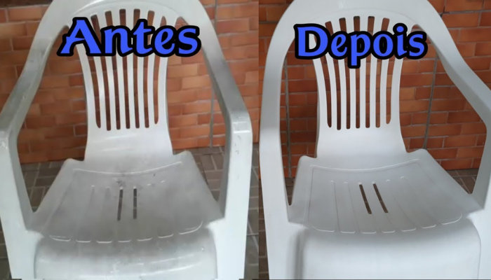 Truque limpar cadeira de plástico branca