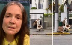 Vídeo: fora da Globo e após trabalhar com Bolsonaro, Regina Duarte é vista catando papelão na rua