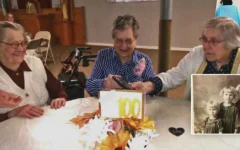 Mulher comemora seu 100º aniversário com as duas irmãs, de 104 e 102 anos, e compartilha seu segredo para uma vida longa e feliz